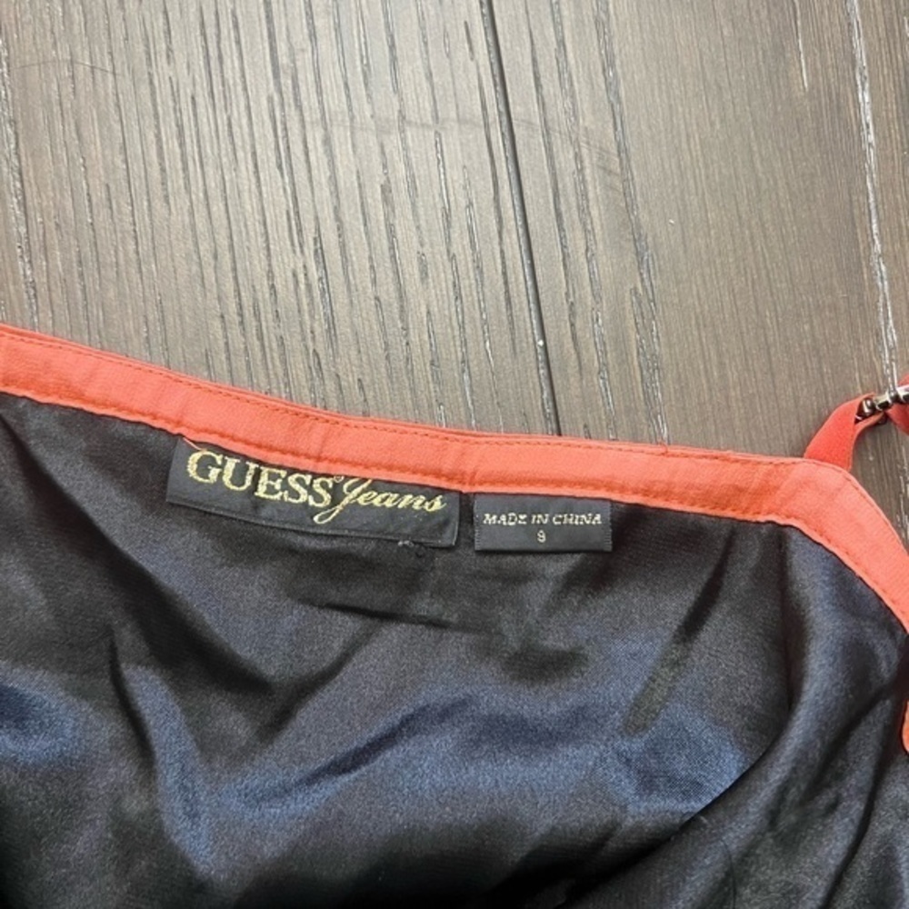 Guess Jeans Silk Crossed Back Spaghetti Strap Mini Colorful Dress - Picture 8 of 15